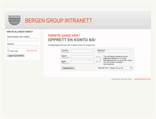 Tablet Screenshot of intranett.bergengroup.no